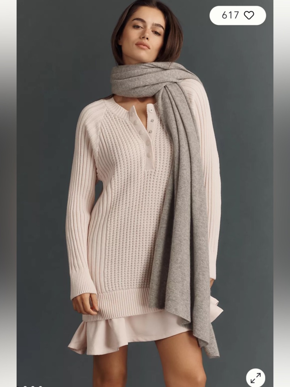 NWT Anthropologie Pale Pink Knit dress